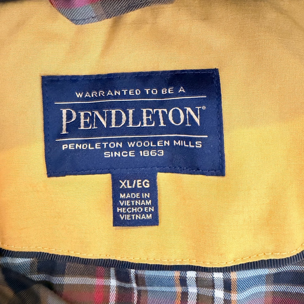 Pendleton Yellow Rain Jacket, X-Large - image 3